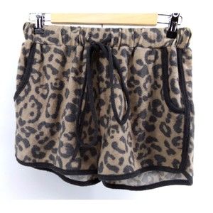 first love by lovelyn women's shorts leopard MED With Pockets